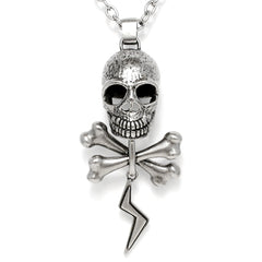 Voltage - Skull and bones with thunder necklace