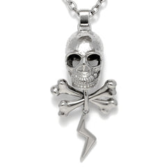 Voltage - Skull and bones with thunder necklace