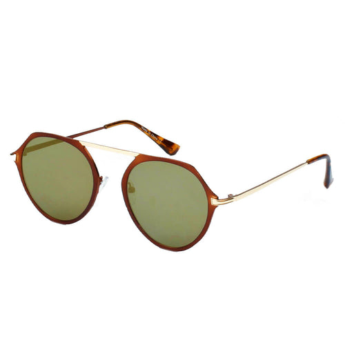 DRESDEN | Modern Flat Top Slender Round Sunglasses