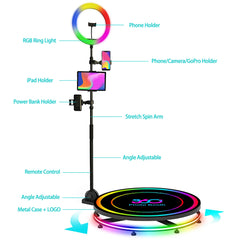 Rotating Metal Platform 360 Photo Booth Machine Camera Booth Rotating