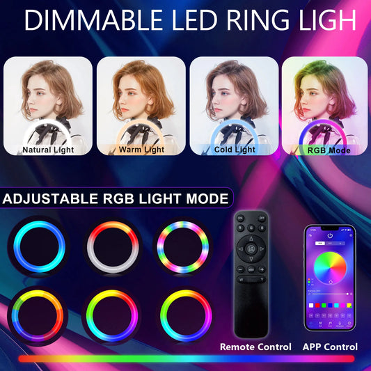 IPad Metal  Case Photo Booth With RGB Ring Light With Remote Control