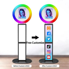 IPad Metal  Case Photo Booth With RGB Ring Light With Remote Control