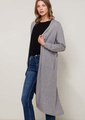 Women's Longline Chiffon Contrast Cardigan