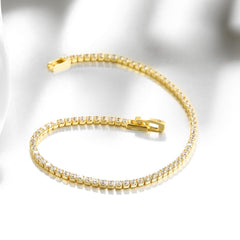 8.00 CTTW Certified Gemstone Tennis Bracelet in 18K Gold Plating - 15