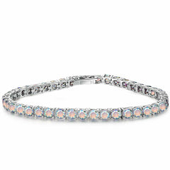 8.00 CTTW Certified Gemstone Tennis Bracelet in 18K Gold Plating - 15