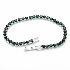 8.00 CTTW Certified Gemstone Tennis Bracelet in 18K Gold Plating - 15