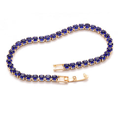 8.00 CTTW Certified Gemstone Tennis Bracelet in 18K Gold Plating - 15