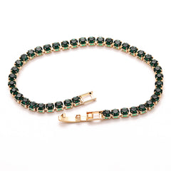 8.00 CTTW Certified Gemstone Tennis Bracelet in 18K Gold Plating - 15