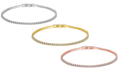 8.00 CTTW Certified Gemstone Tennis Bracelet in 18K Gold Plating - 15