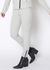 Women's Drawstring Waist Fitted Jogger Pants In Heather Grey