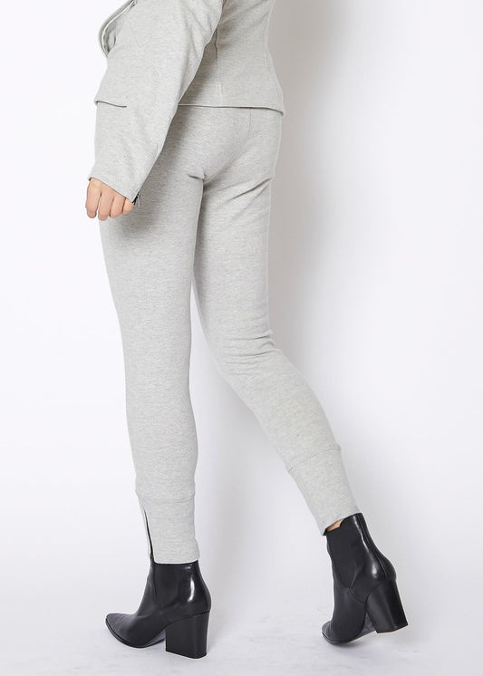 Women's Drawstring Waist Fitted Jogger Pants In Heather Grey