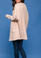 Women's Basic Cardigan In Camel