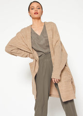 Women's Basic Cardigan In Camel