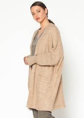 Women's Basic Cardigan In Camel