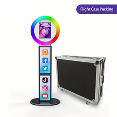 IPad Metal  Case Photo Booth With RGB Ring Light With Remote Control