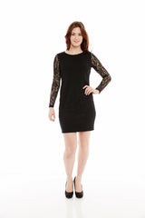 THE MAKE YOU SLIM DRESS IN NET BLACK