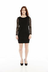 THE MAKE YOU SLIM DRESS IN NET BLACK