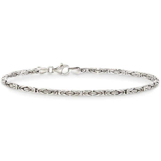 Byzantine Chain Bracelet in 18K White Gold Plated