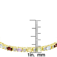 Colors of the Rainbow Bolo Adjustable 7-9" Bracelet in 18K Gold Plated