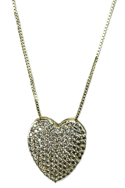 Pave Heart Necklace