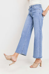 JUST BLACK DENIM HIGH RISE WIDE LEG JEAN