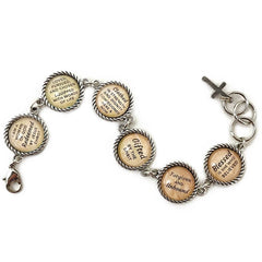 To the Woman I Love – Personalized Charm Bracelet, Square Antique