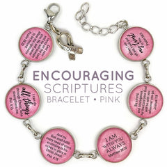 Hope & Encouragement Scripture Bracelet – Glass Charm Stainless Steel