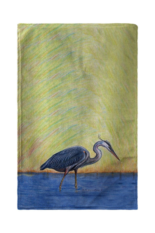 Betsy Drake BT027 Blue Heron Beach Towel - 30 x 50 in.