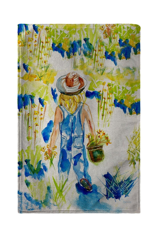 Betsy Drake BT079 Garden Girl Beach Towel - 30 x 50 in.