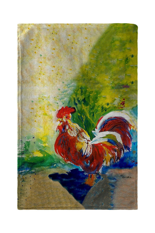 Betsy Drake BT144 Red Rooster Beach Towel - 30 x 50 in.