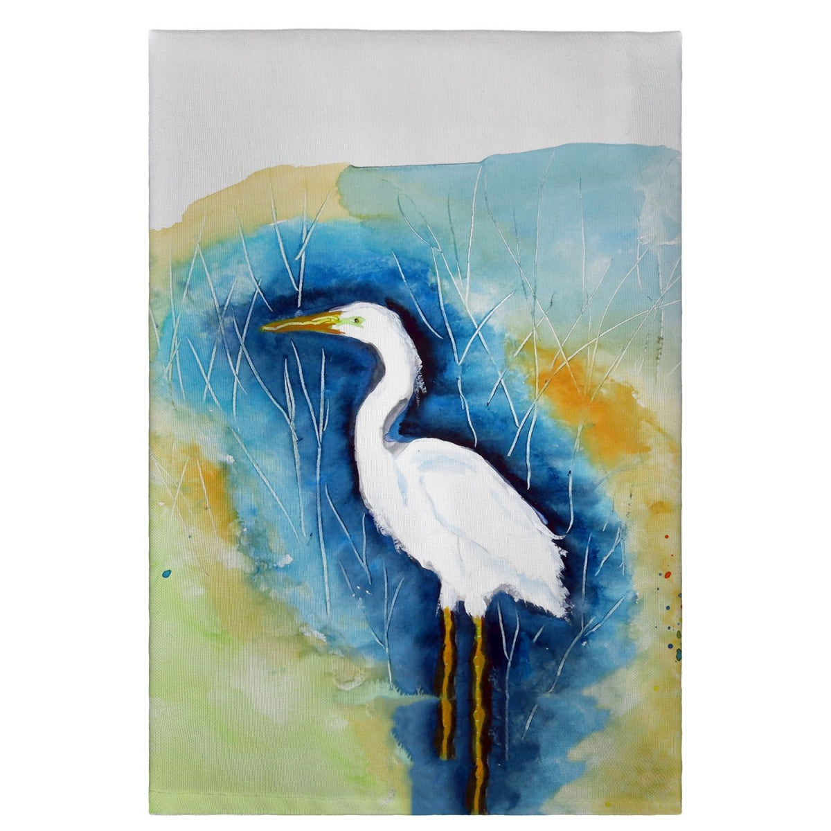 Betsy Drake GT453 Great Egret Left Guest Towel - 20 x 20 in.