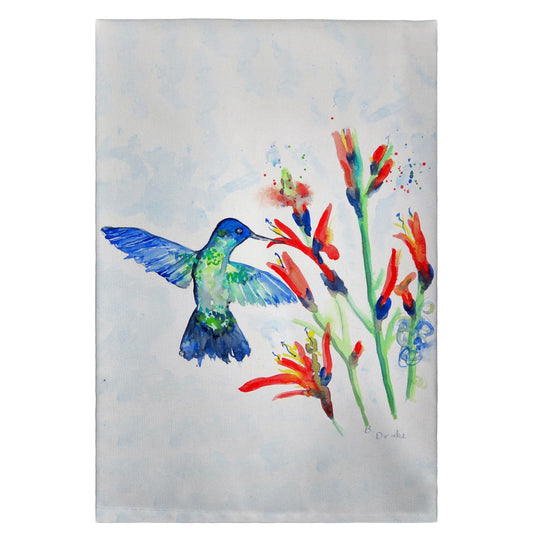 Betsy Drake GT644 H Bird & Fire Plant Guest Towel - 20 x 20 in.