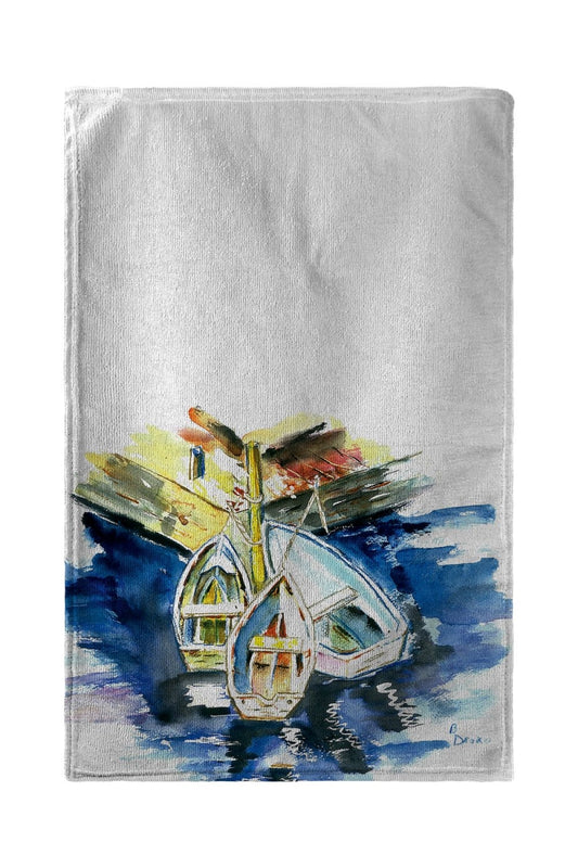 Betsy Drake BT226 30 x 50 in. Three Row Boats Beach Towel