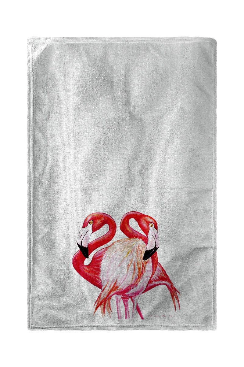 Betsy Drake BT384 30 x 50 in. Two Flamingos Beach Towel