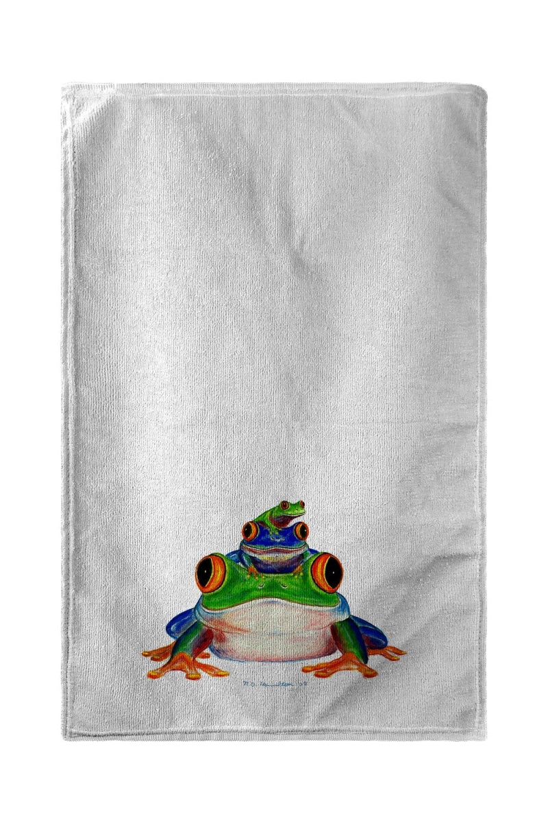 Betsy Drake BT456 30 x 50 in. Stacked Frogs Beach Towel