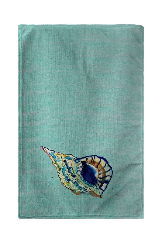 Betsy Drake BT606C 30 x 50 in. Betsys Shell - Teal Beach Towel