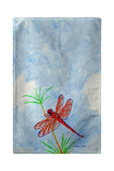 Betsy Drake BT773 30 x 50 in. Red Dragonfly Beach Towel