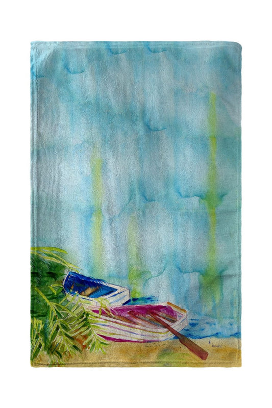 Betsy Drake BT809 30 x 50 in. Watercolor Rowboats Beach Towel