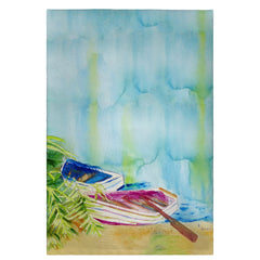 Betsy Drake GT809 20 x 20 in. Watercolor Rowboats Guest Towel