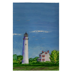 Betsy Drake GT993 20 x 20 in. Fenwich Island Lighthouse Guest Towel