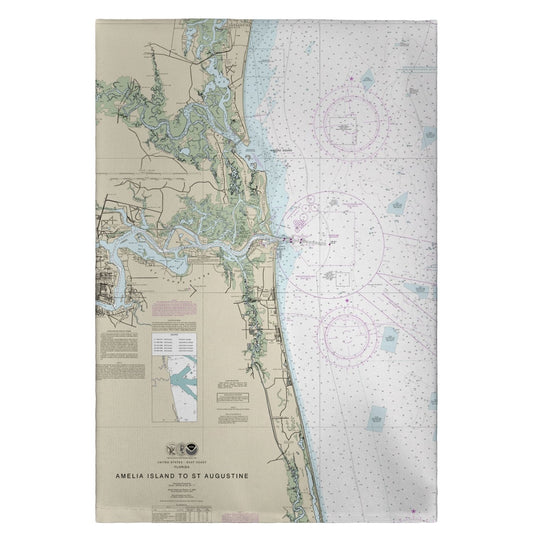 Betsy Drake GT11488JB 20 x 20 in. Jacksonville, FL Nautical Map Gu