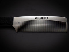 Hemp Cordage Handle Steeltooth Comb - Earth Tones