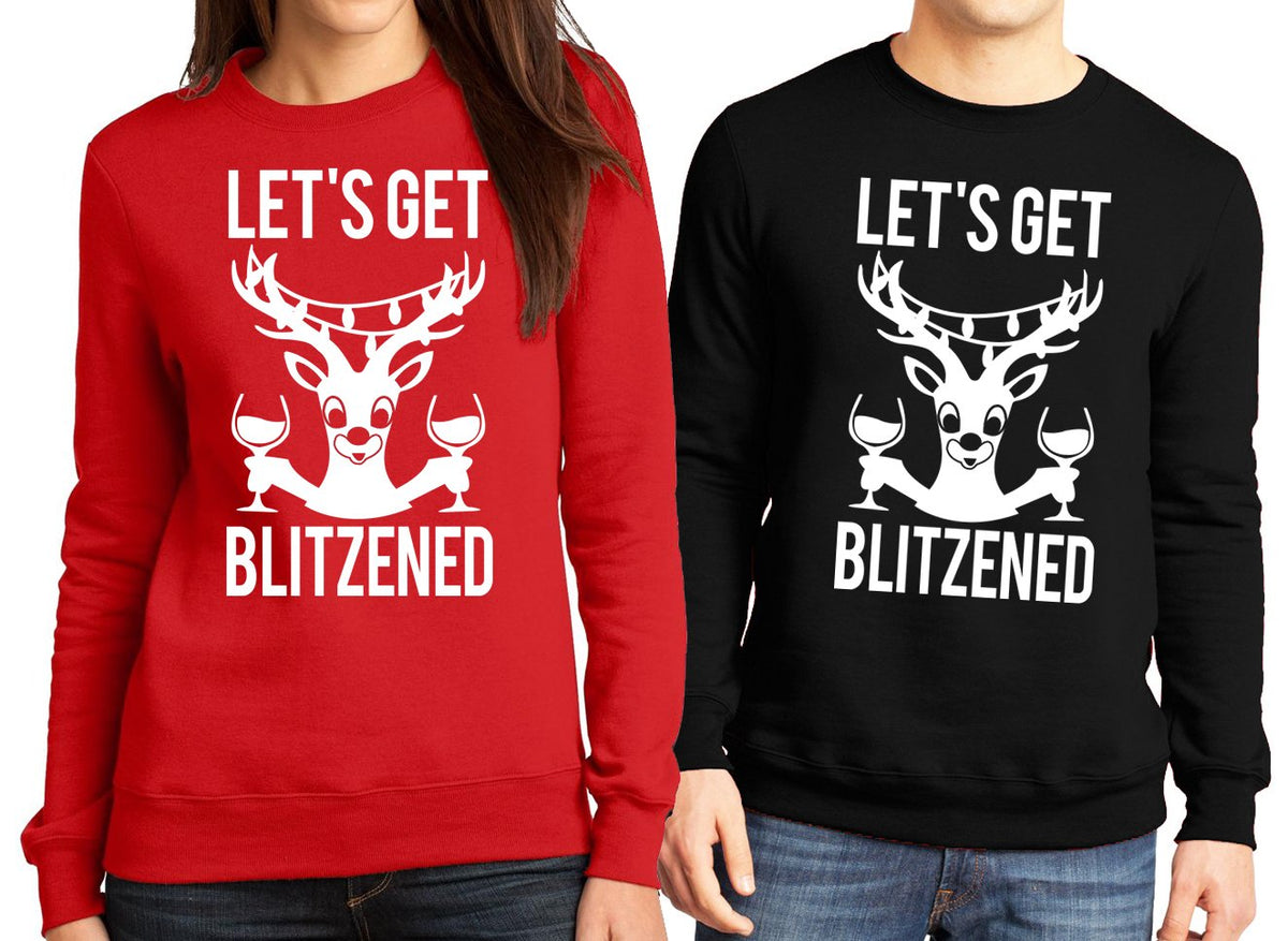 LET'S GET BLITZENED Christmas Sweater Glasses