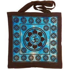 Aum Sanskrit Symbol Lotus Chakra Tie Dye Market Tote Bag Canvas