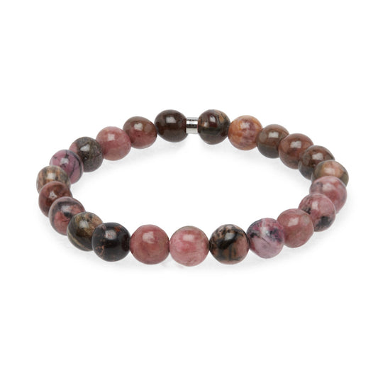 Bracelet en Rhodonite foncée "Energie"