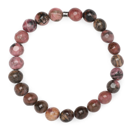 Bracelet en Rhodonite foncée "Energie"