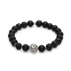 Bracelet en Pierres de Lave "Force & Vigueur du Lion"