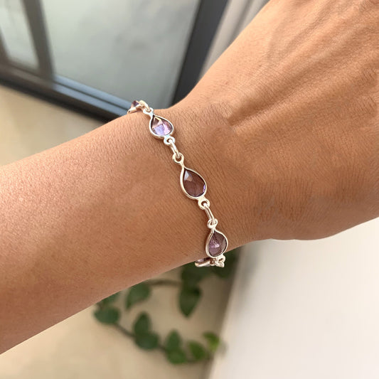 Bracelet en Améthyste "Vénus" et Argent 925