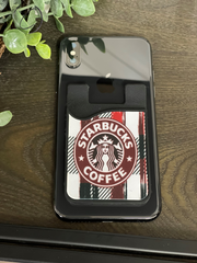 Buffalo Plaid Starbucks Card Caddy Phone Wallet