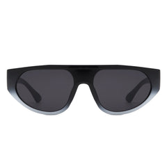 Isolde - Retro Round Flat Top Fashion Sunglasses